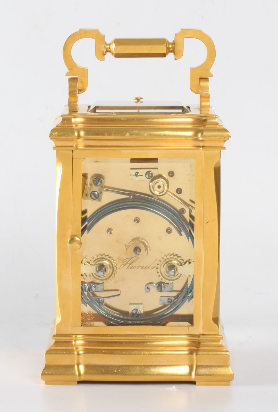 A French gilt brass carriage clock in unusual case, C. Prost, circa 1890. - image 5