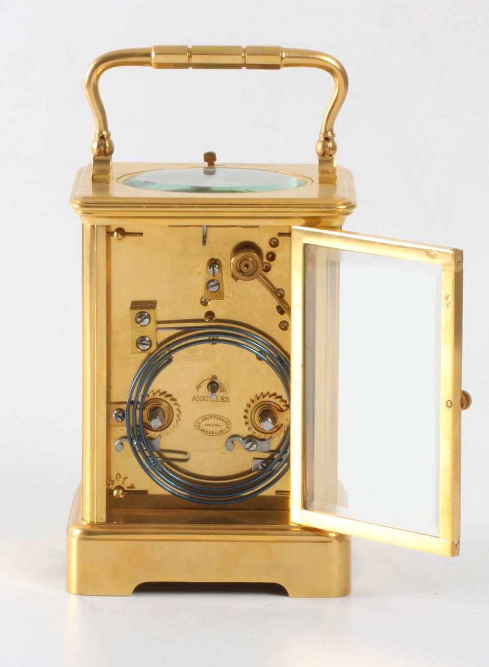A French carriage clock with rare striking, retailer Grottendieck Brussel, circa 1880 - image 3