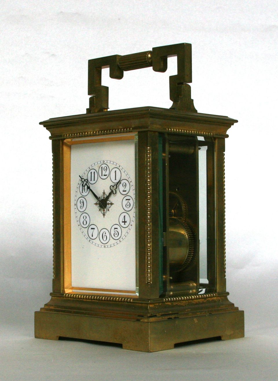 An attractive French brass Anglaise carriage clock with repeat, circa 1880. - image 2