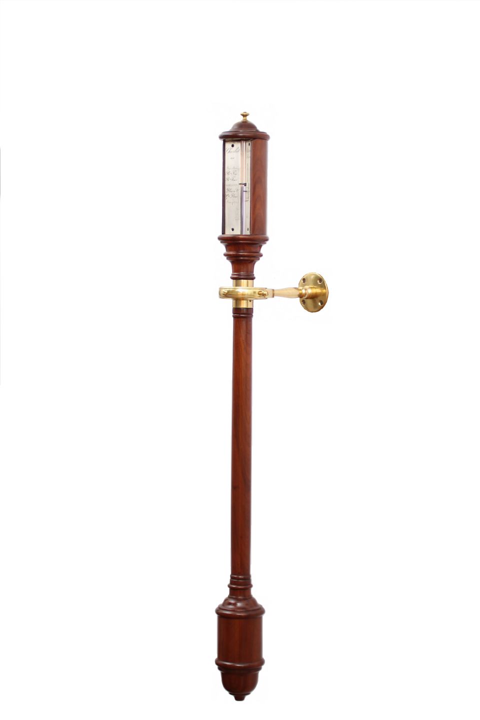 Een Franse mahonie scheepsbarometer, Charlet au Havre, circa 1820 - afbeelding 2