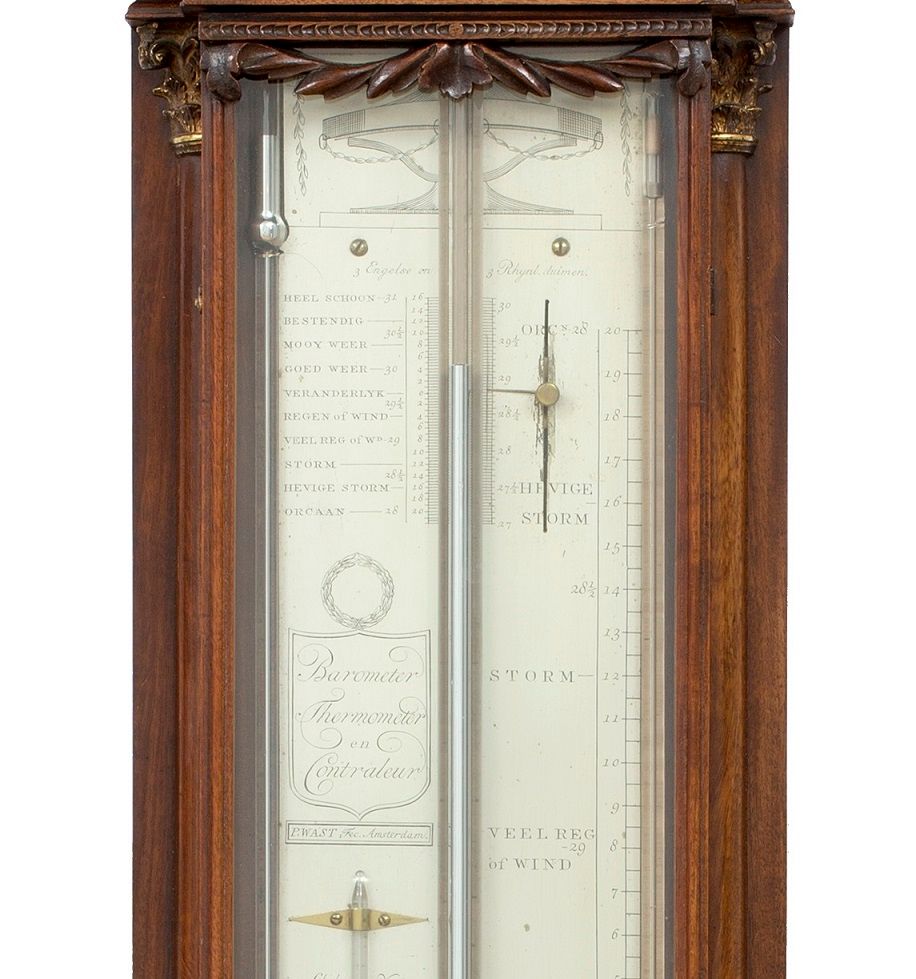 A fine Dutch Louis XVI mahogany barometer by P. Wast, circa 1810 - image 2