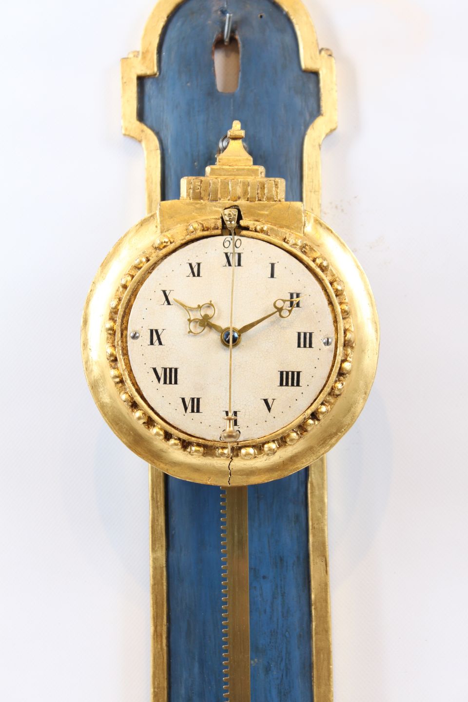 A South German Louis XVI polychrome and parcel gilt rack wall timepiece, circa 1780 - image 4