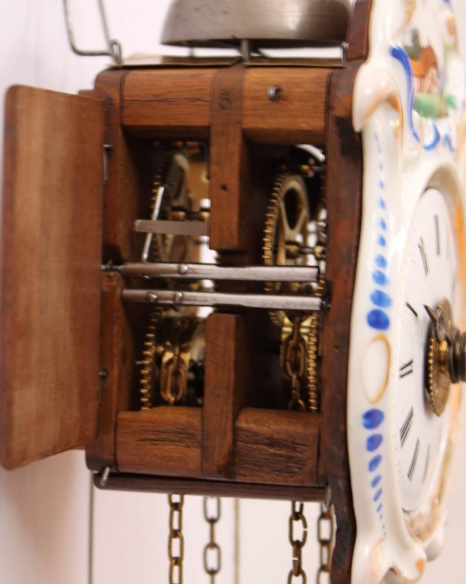 A small German 'Jockele' wall clock with alarm, circa 1860 - image 5