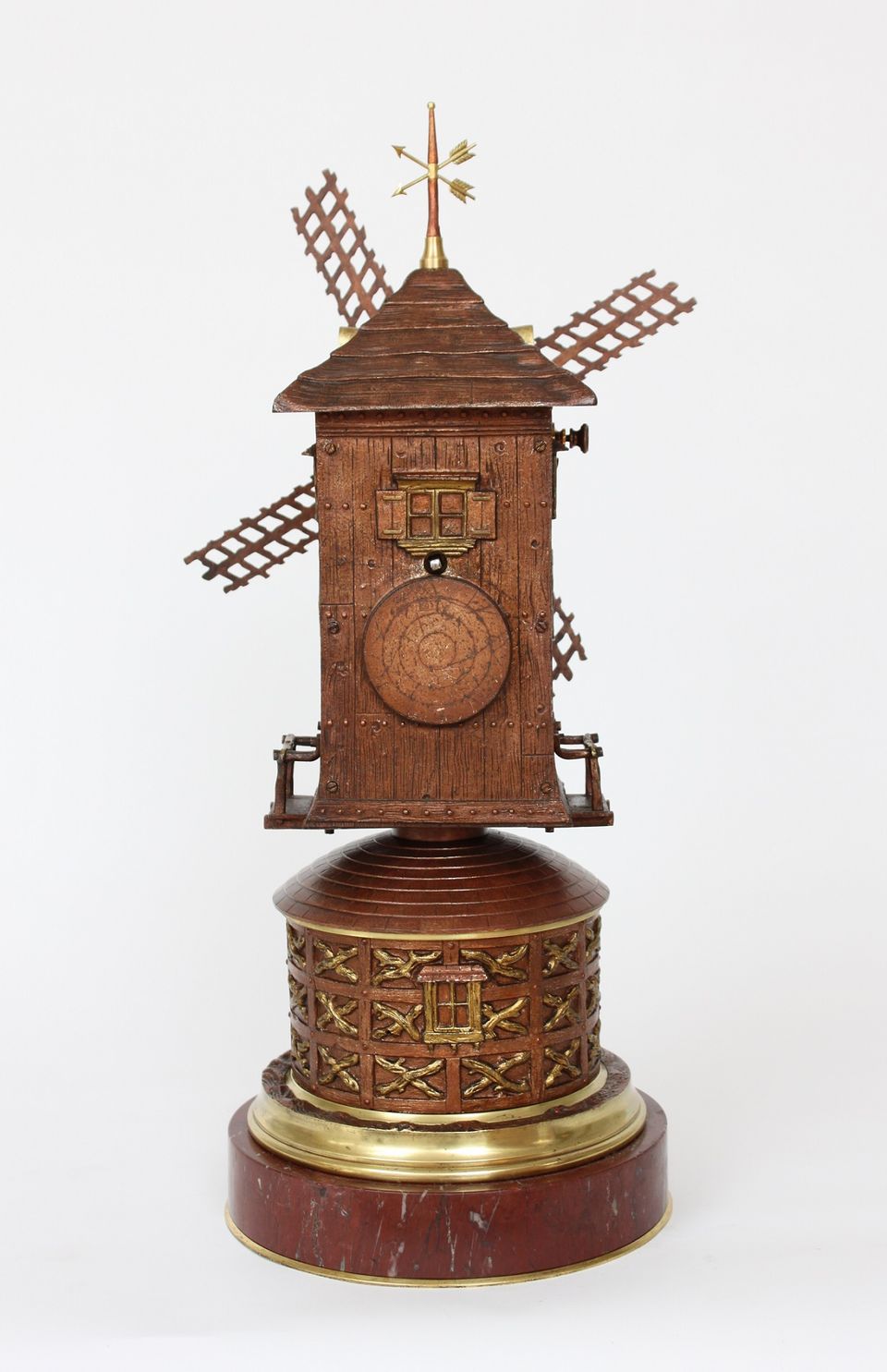 A rare French industrial mantel clock, windmill, circa 1880 - image 6