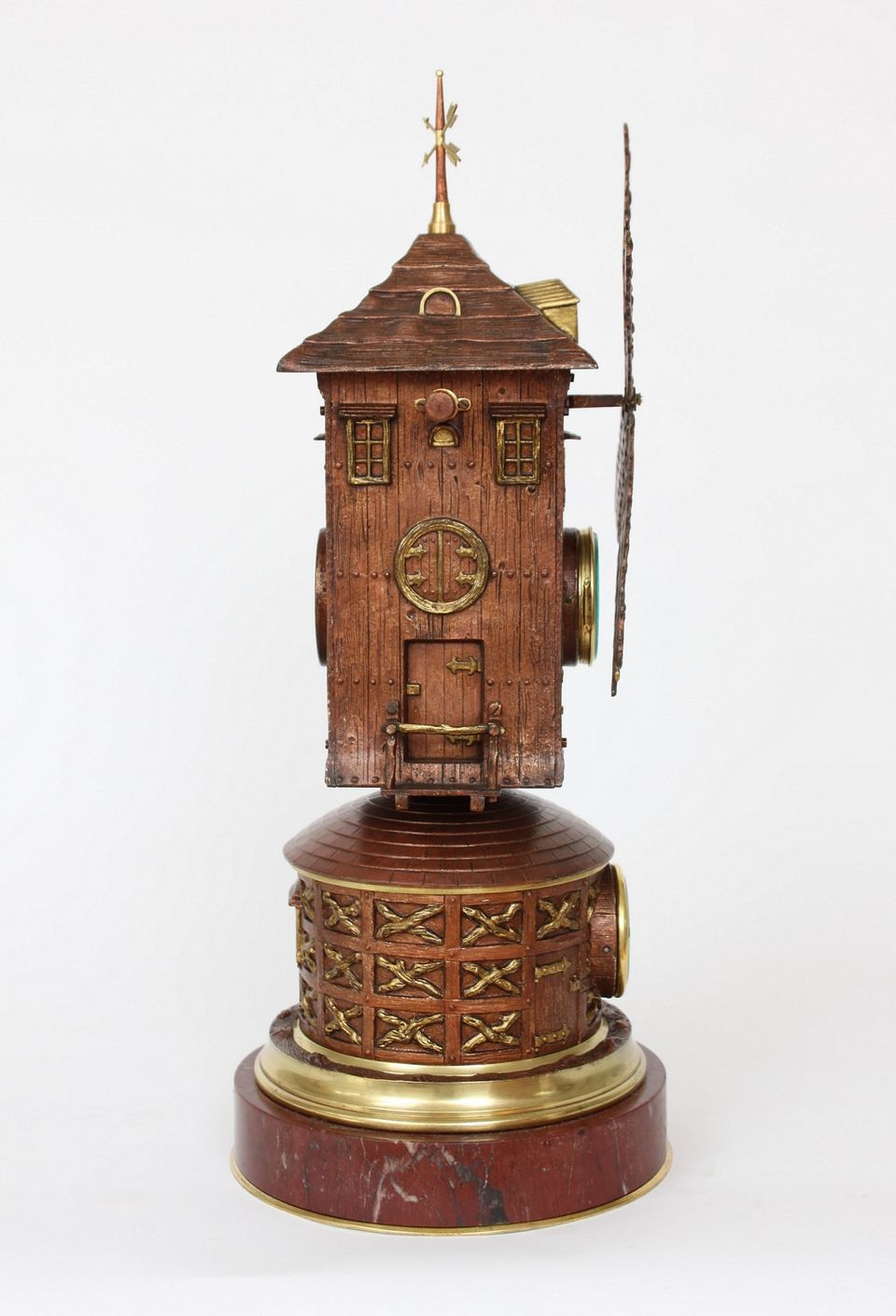 A rare French industrial mantel clock, windmill, circa 1880 - image 7