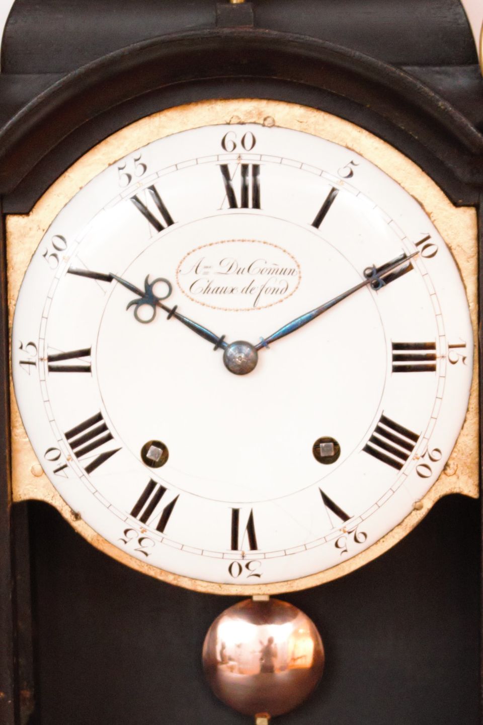A small Swiss Louis XVI ebonised quarter striking bracket clock, DuComun, circa 1780 - image 4