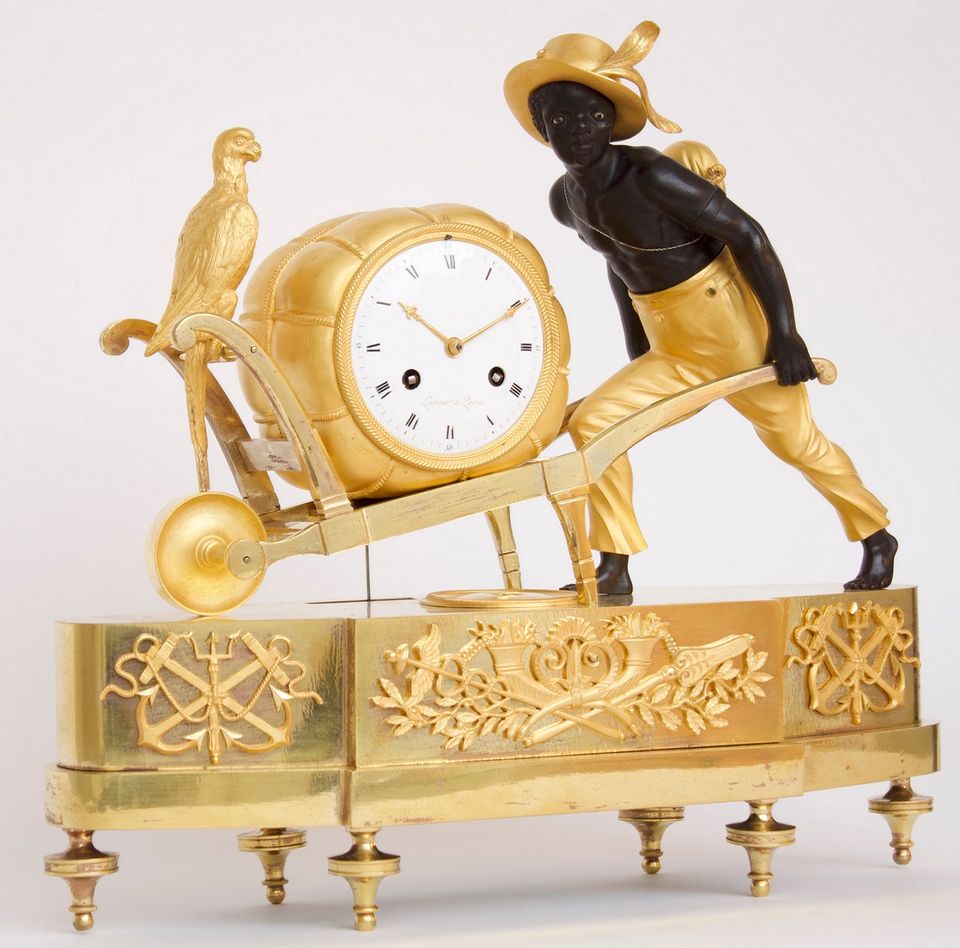 A rare French Empire ormolu and bronze ‘au bon sauvage’ mantel clock Lesieur à Paris, circa 1800 - image 2