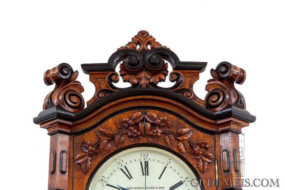 An impressive English oak longcase regulator, Armstrong Manchester circa 1880 - image 3