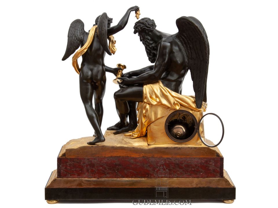 Een monumentale Franse Empire sculpturale pendule, Claude Galle, circa 1810 - afbeelding 4