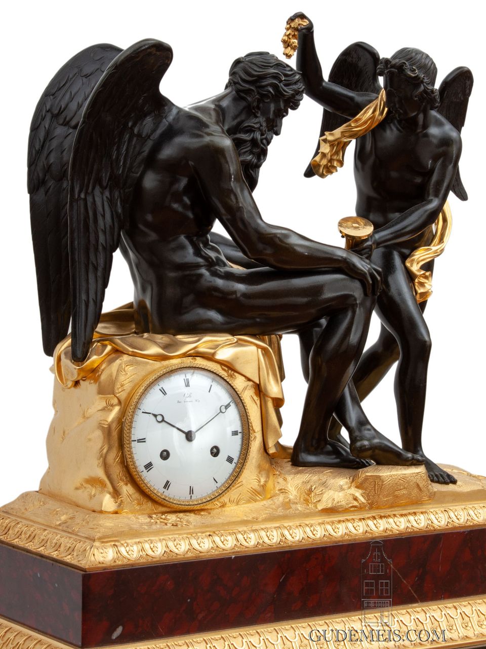 Een monumentale Franse Empire sculpturale pendule, Claude Galle, circa 1810 - afbeelding 5