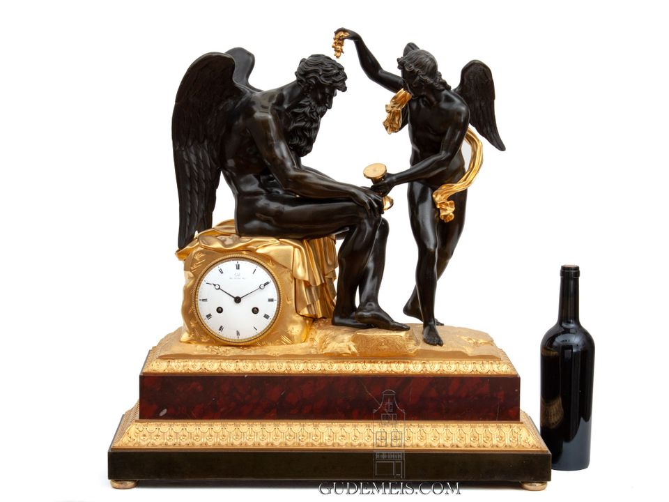 Een monumentale Franse Empire sculpturale pendule, Claude Galle, circa 1810 - afbeelding 6