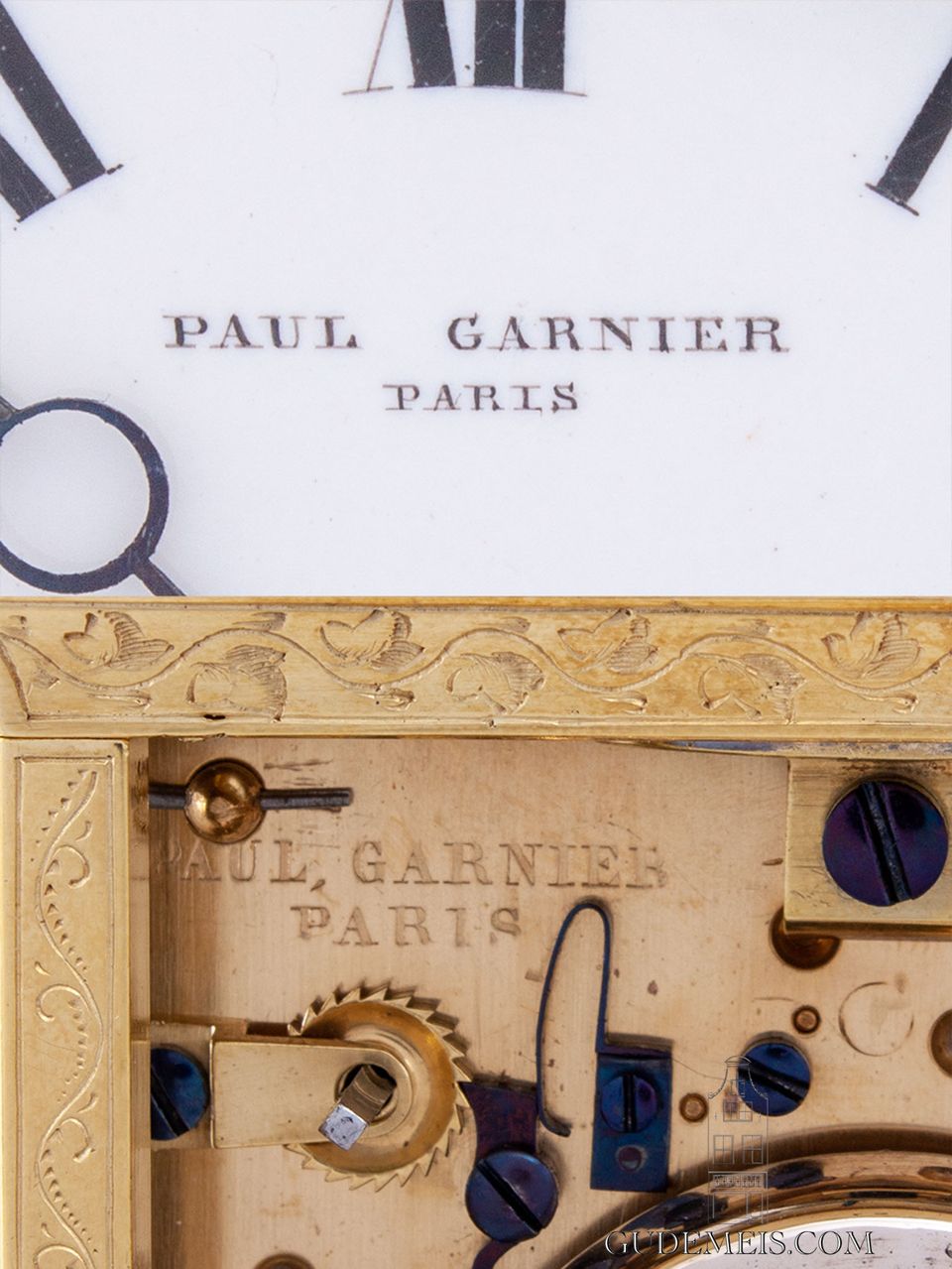 An early French carriage clock with chaff cutter escapement, Paul Garnier. - image 4