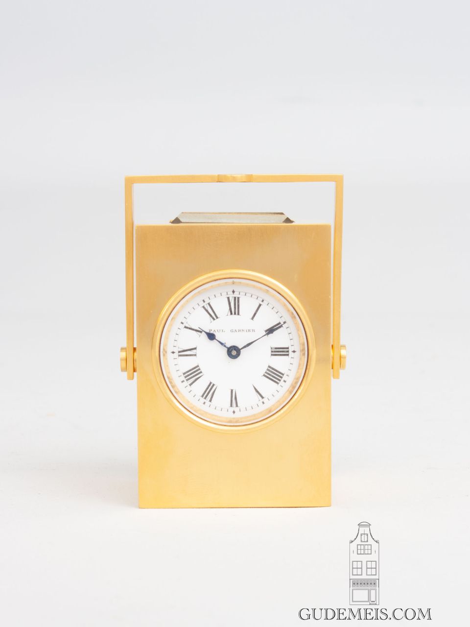 A small French gilt brass carriage clock, Paul Garnier - image 2