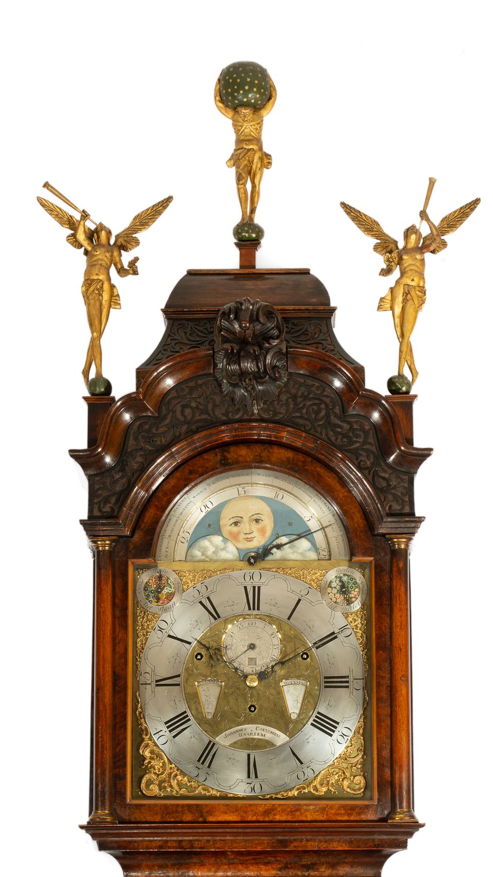 A fine Dutch burr walnut musical ‘Amsterdam’ longcase clock, Coelombie, circa 1750. - image 2