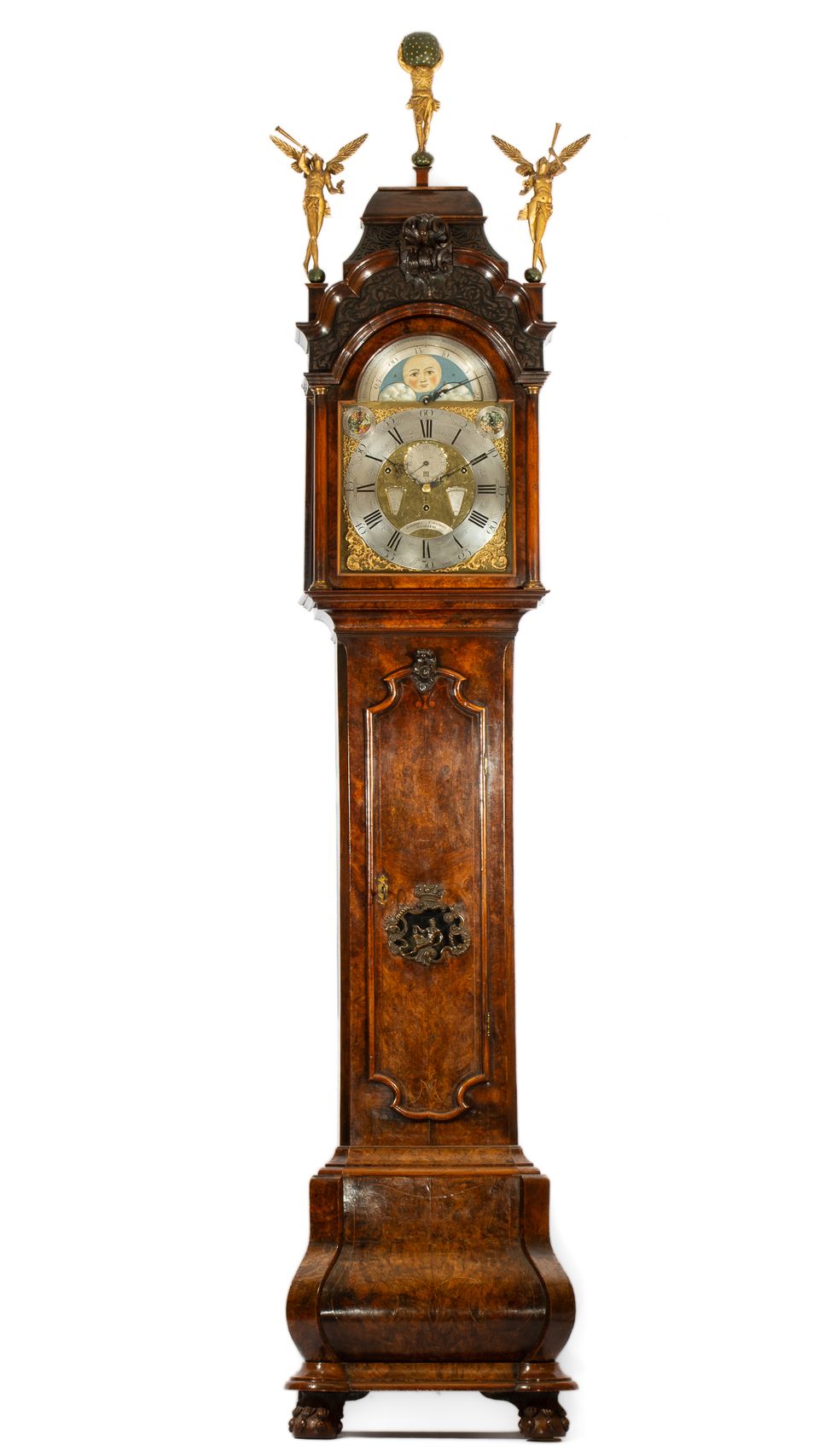 A fine Dutch burr walnut musical ‘Amsterdam’ longcase clock, Coelombie, circa 1750. - image 3