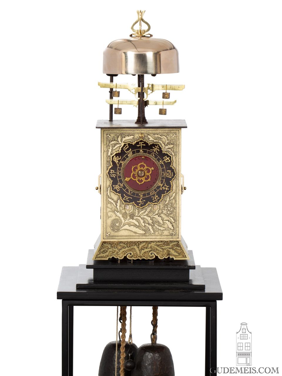 Une belle horloge lanterne japonaise "Dai Dokei" avec calendrier et double foliot, vers 1700 - image 3