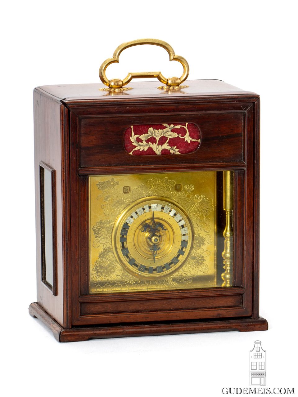 Une belle horloge de table japonaise "makura Dokei" avec carillon et calendrier, vers 1850. - image 2