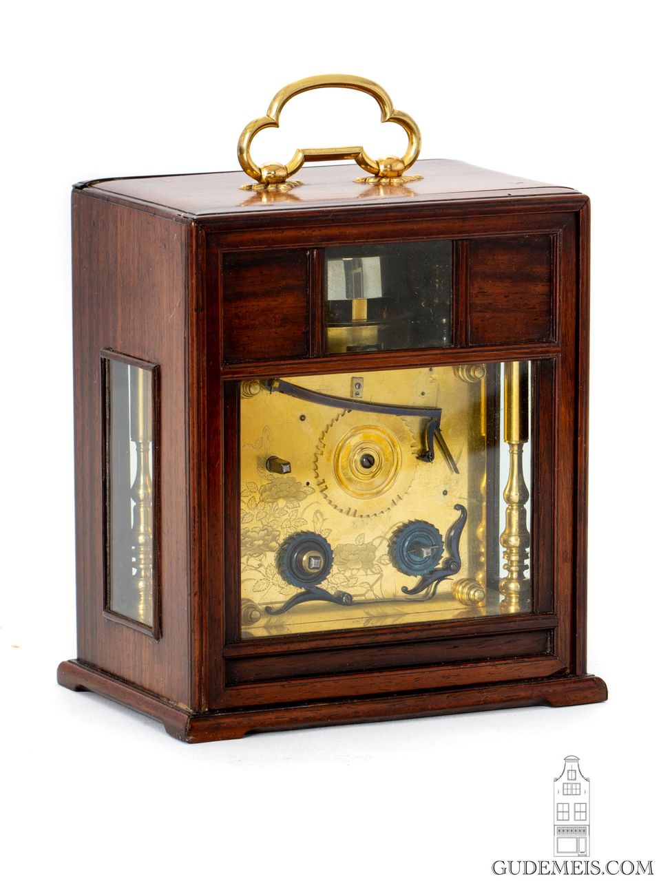 Une belle horloge de table japonaise "makura Dokei" avec carillon et calendrier, vers 1850. - image 3