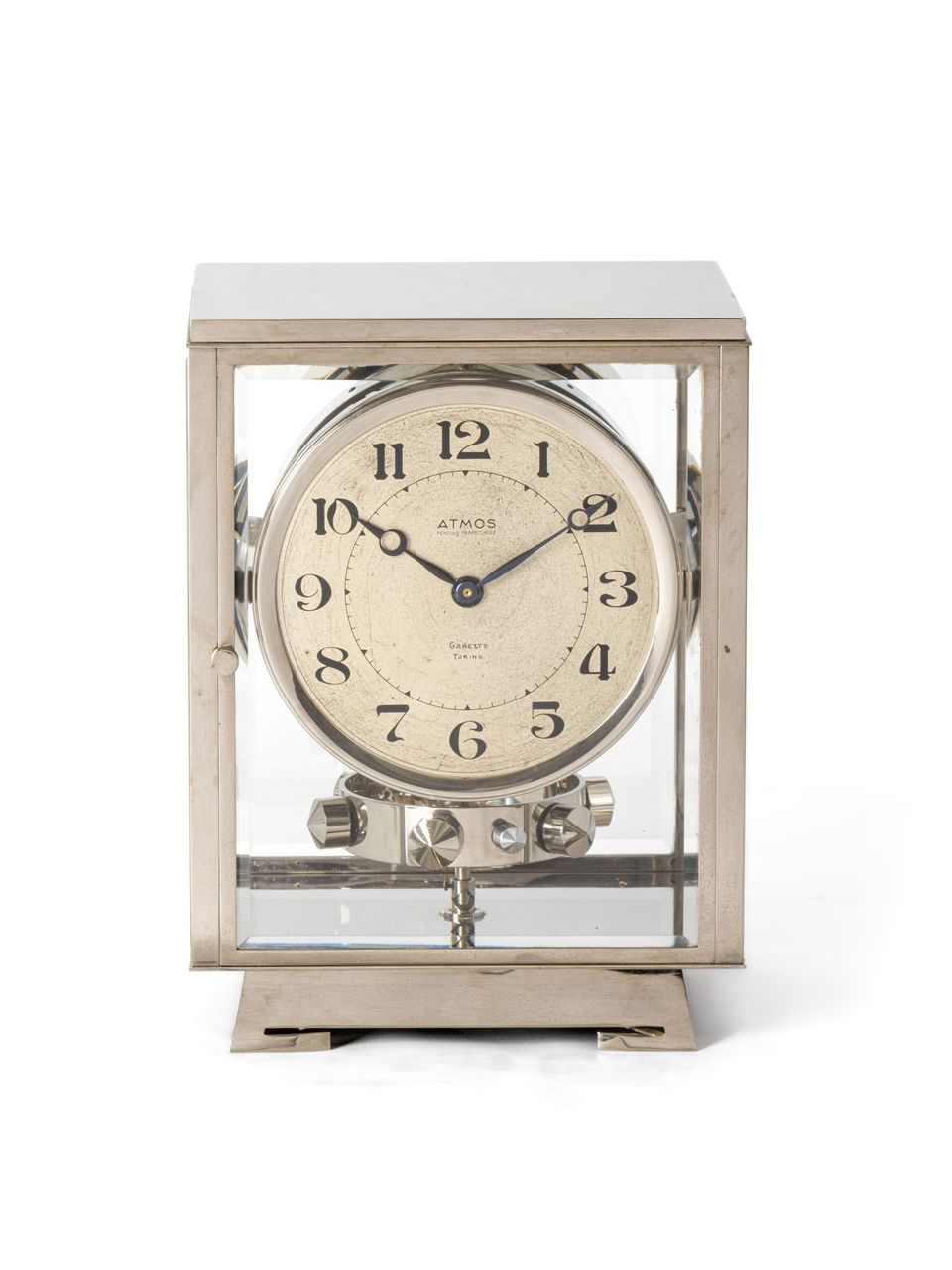 Une horloge atmos brevetée Reutter en nickel de style Art Déco français, modèle RA2, vers 1934. - image 2