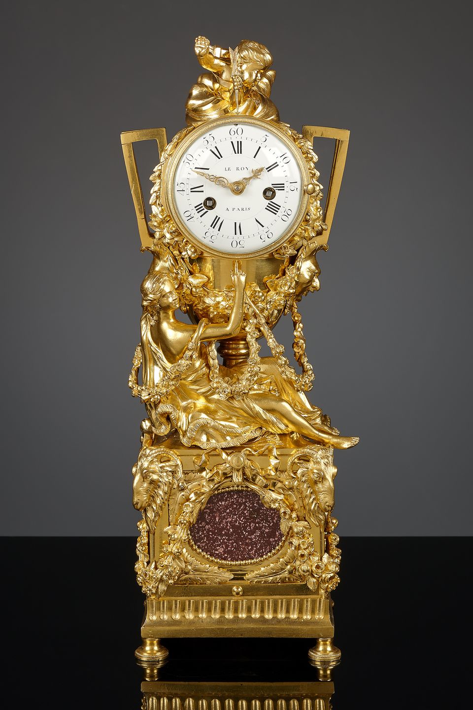 Franse Louis XVI pendule, Le Roy - afbeelding 2