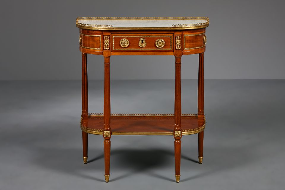 Paar Franse Louis XVI consoles dessertes - afbeelding 3