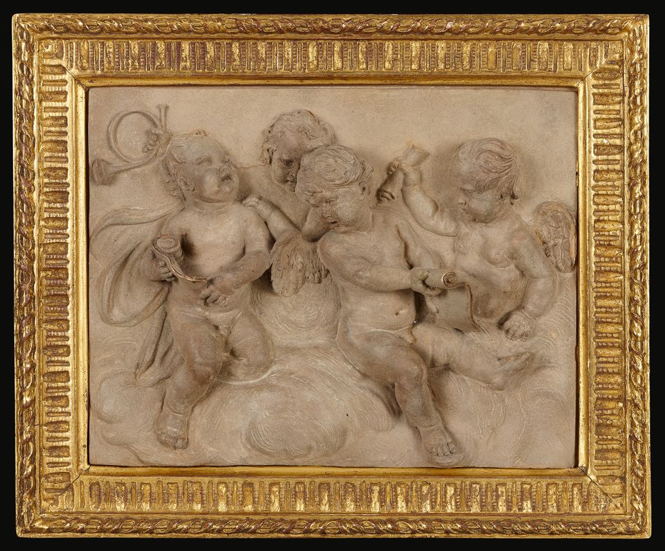 Pair of terracotta Louis XVI plaquettes,  attributed to Gilles-Lambert Godecharle - image 2
