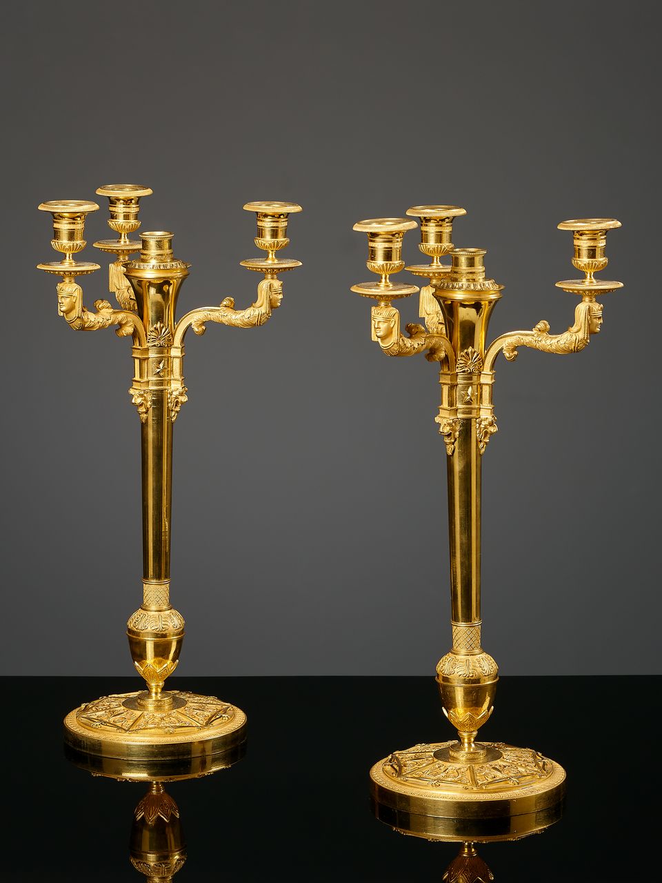 Pair of French Empire Retour d’Égypte candelabra - image 2