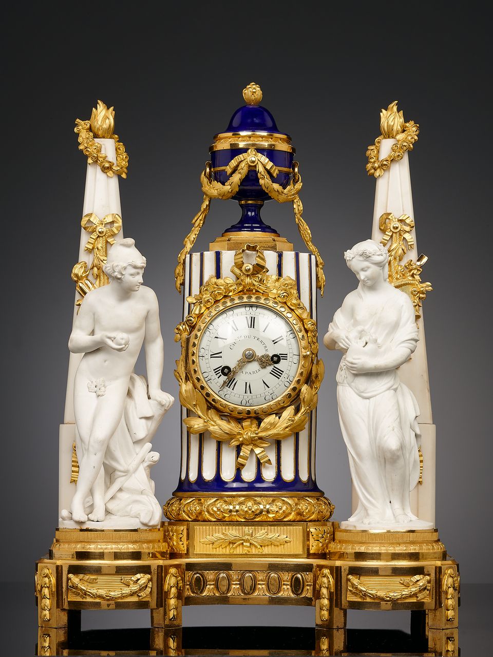 French Louis XVI Pendule with biscuit and porcelaine de Sèvres - image 2