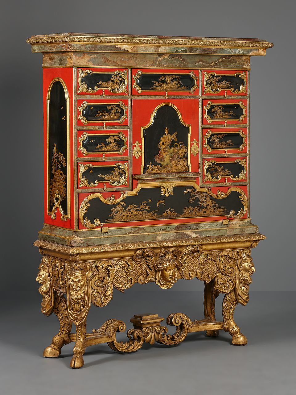 German Baroque lacquer writing cabinet - image 2