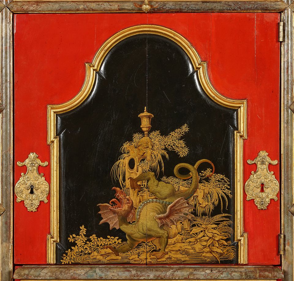 German Baroque lacquer writing cabinet - image 4