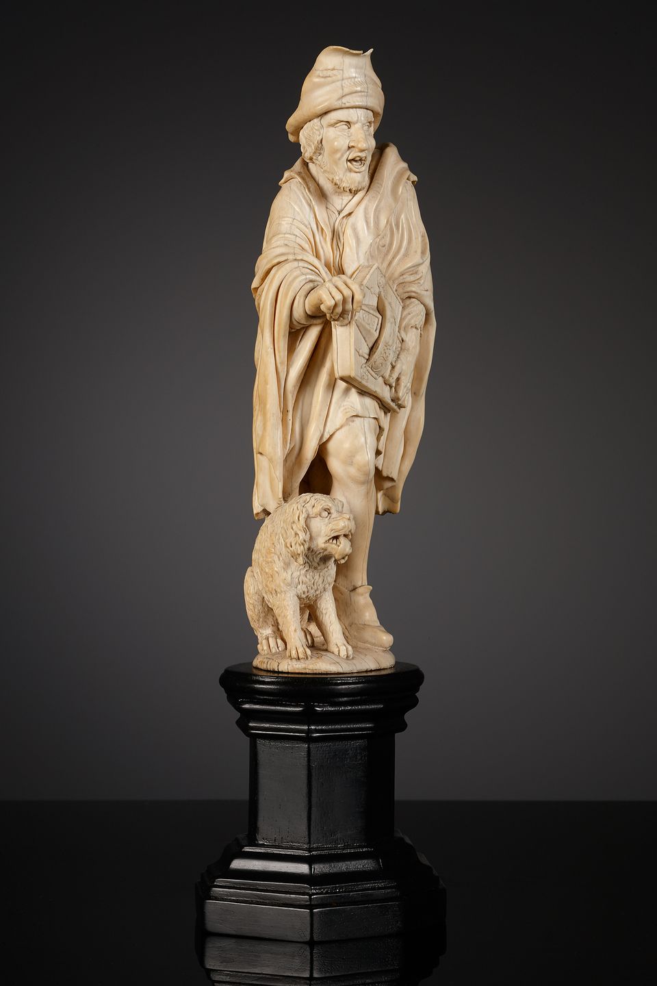 French Ivory Statuette of a Hurdy Gurdy Man - image 3