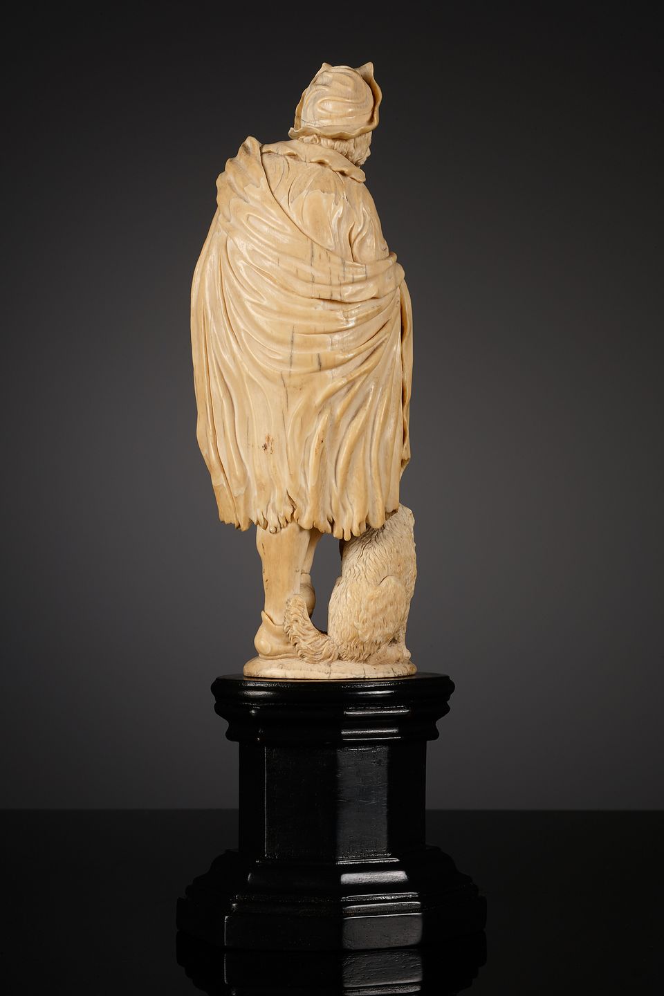 French Ivory Statuette of a Hurdy Gurdy Man - image 4