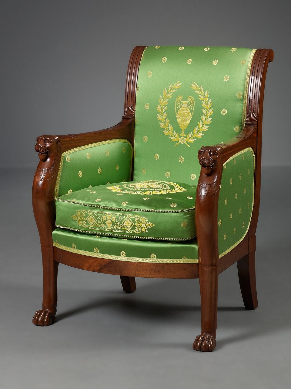 Frans Empire Ensemble van vier Fauteuils en twee Bergères,  toegeschreven aan F.H.G. Jacob-Desmalter - afbeelding 2