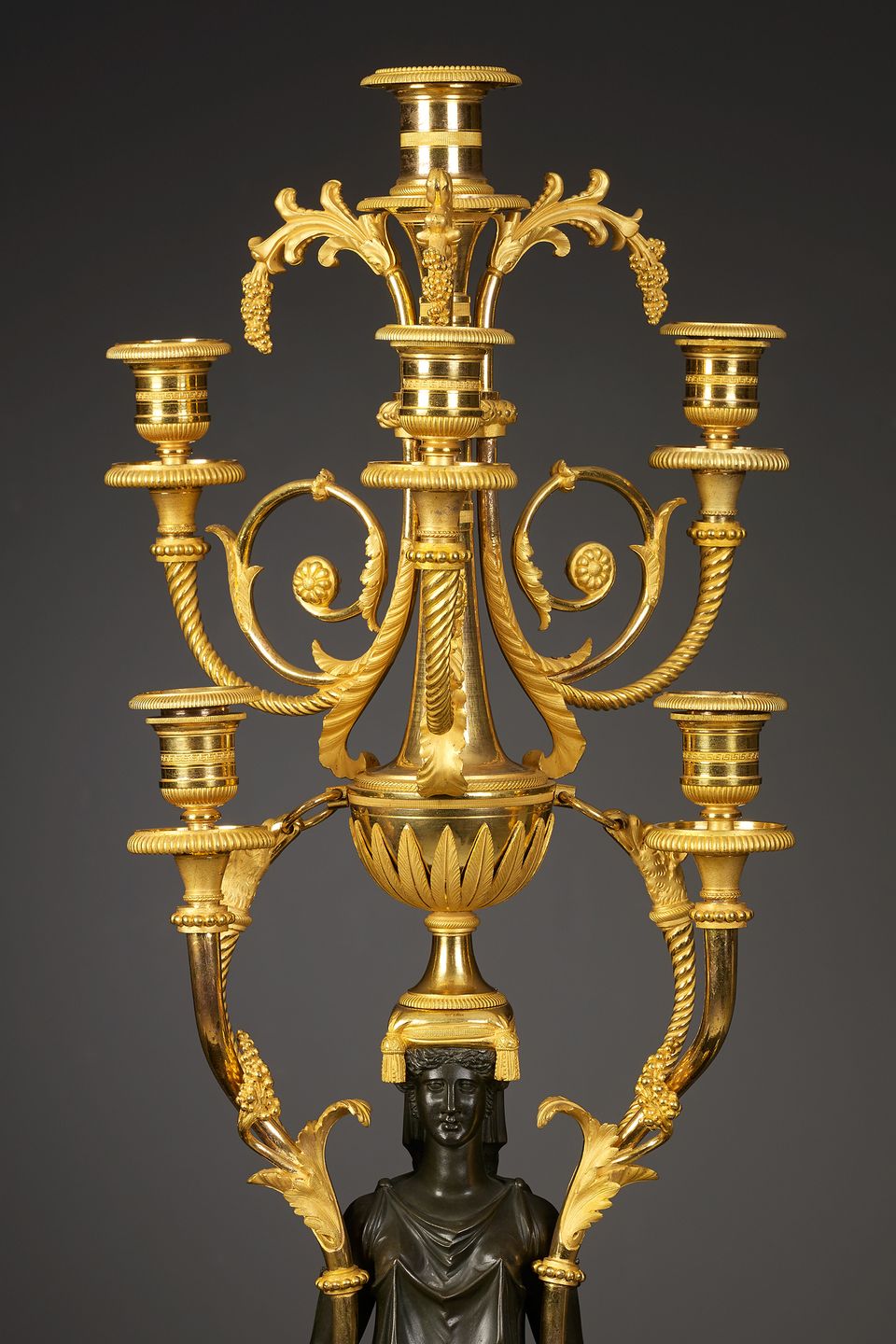 Pair of Large French Empire Candelabra - image 2