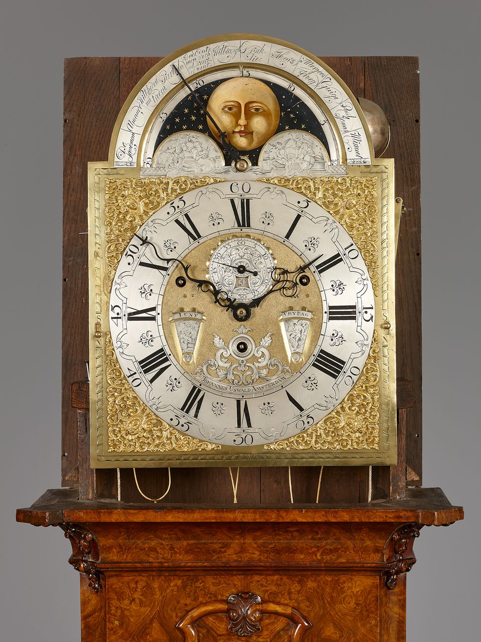 Amsterdam musical longcase clock, Johannes Uswald - image 2