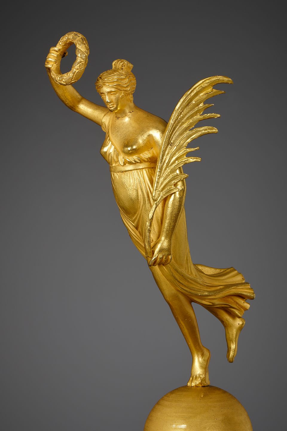 French Empire twelve-light discus chandelier - image 2