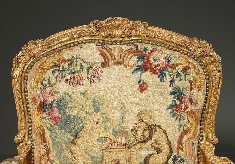 Pair of Louis XV gilt-wood Armchairs from the Waterford Suite, Jean Jacques Tilliard  - image 6