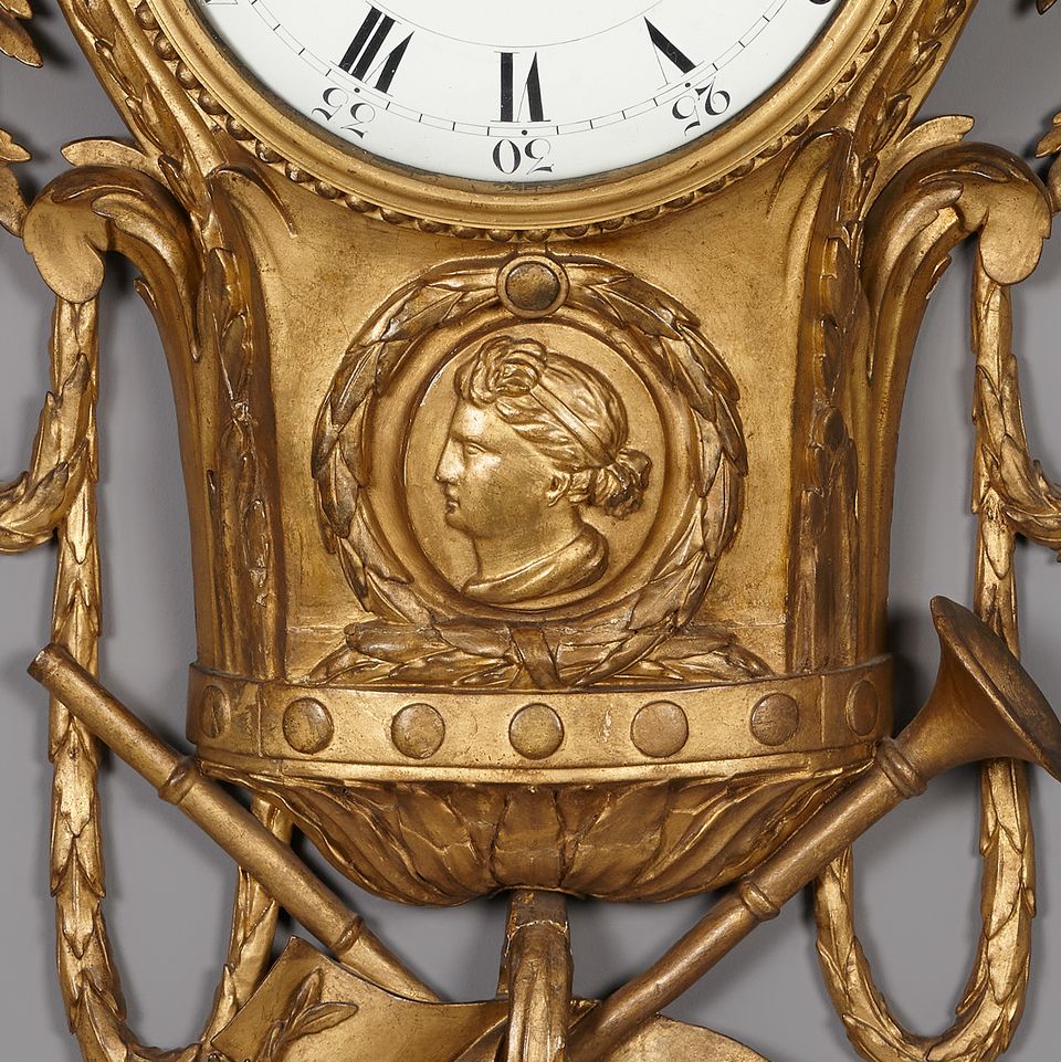 Large Dutch Louis XVI wooden cartel clock - image 2