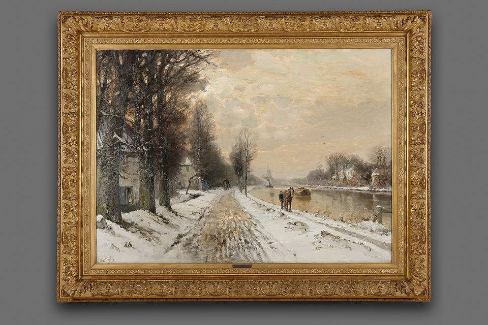 Louis Apol (1850-1936) Winter on the river Vecht - image 2