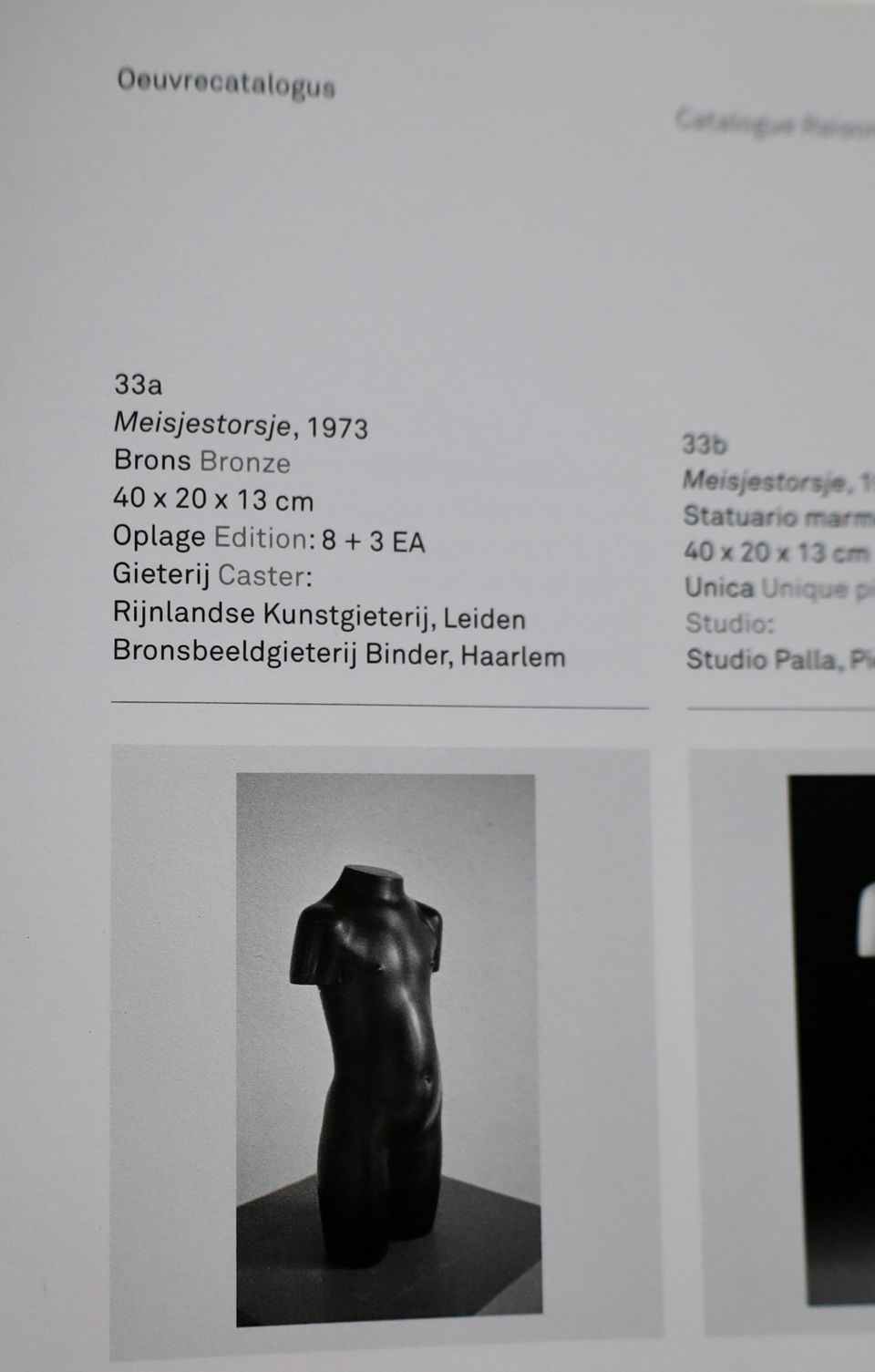 Eja Siepman van den Berg (Eindhoven 1943), 'Tors of a young woman', 1973 - image 4