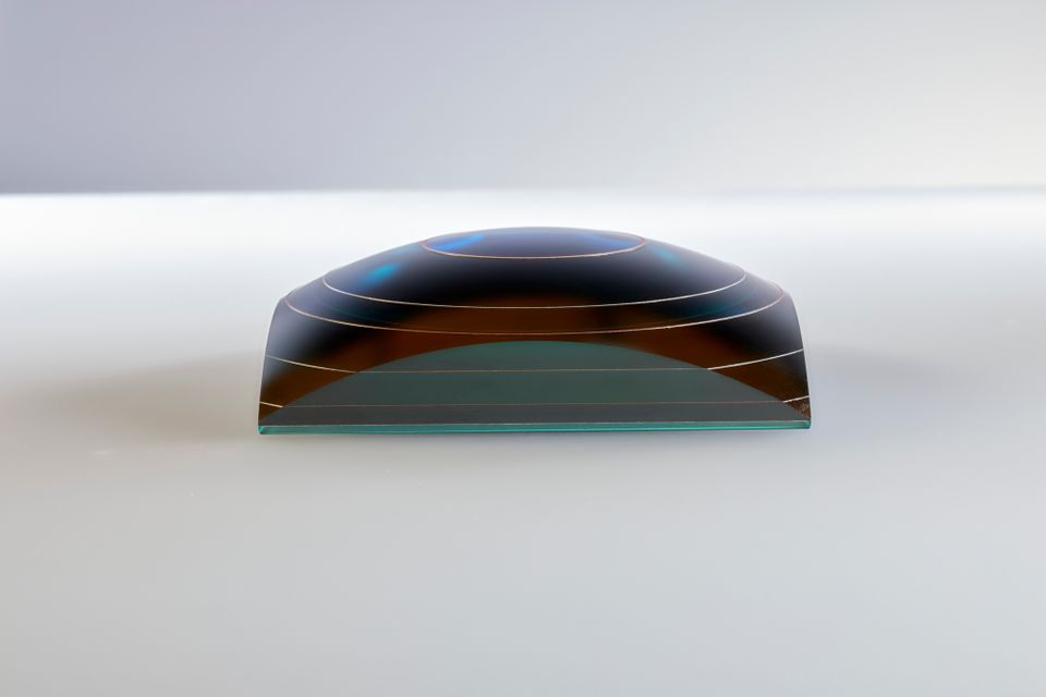 Laszlo Lukacsi (Hungarian, b.1961) 'Sea Eye' Laminated Glass Sculpture - image 5