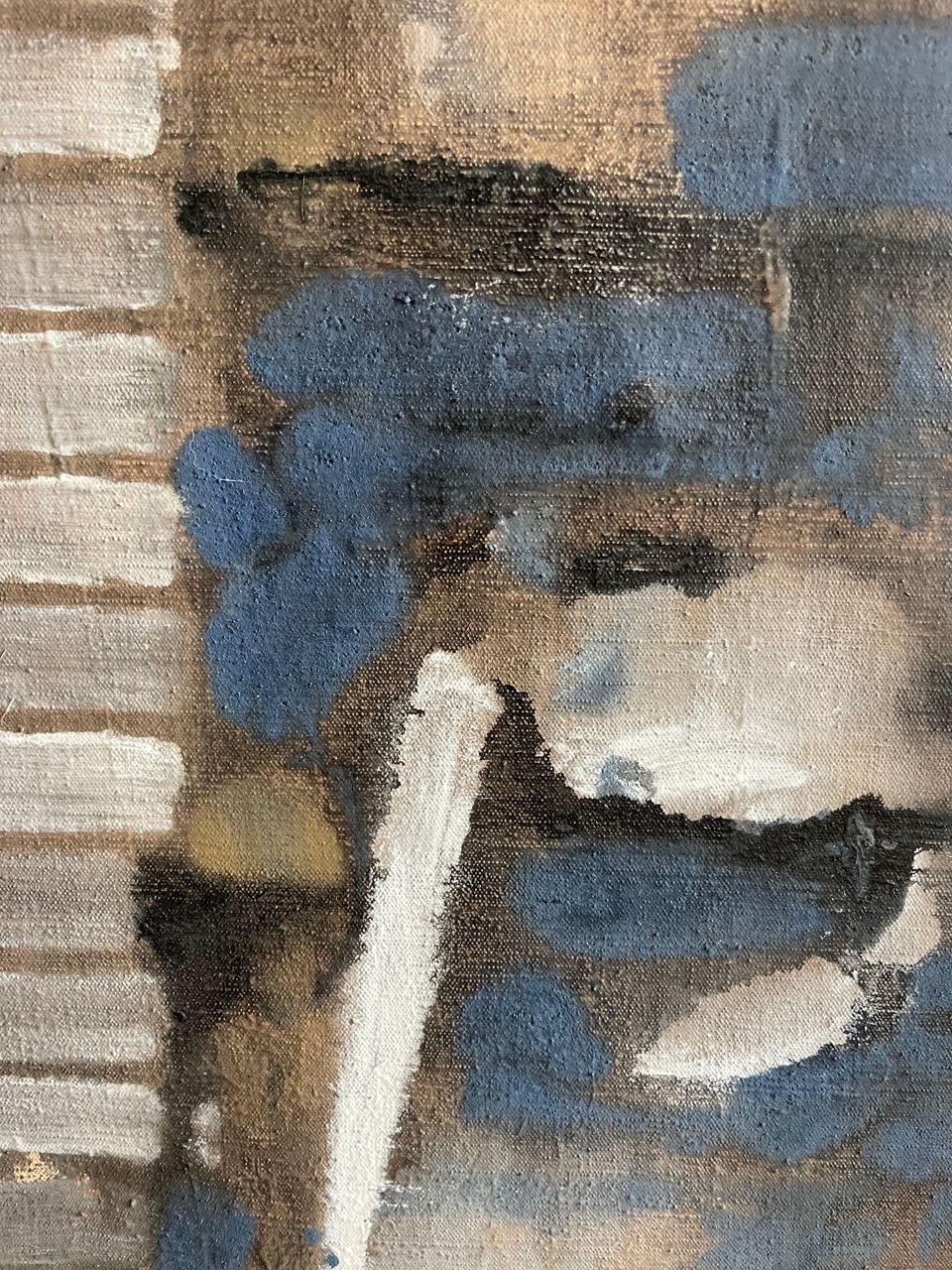 Xavier Krebs, abstract oil painting on linen canvas, 1990 - image 2