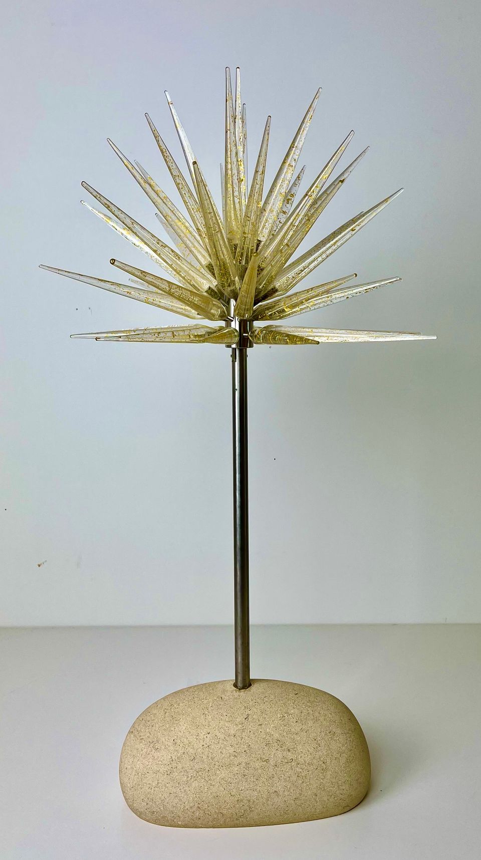 Neil Wilkin, sandstone feet with clear glass blades and gold flakes, 1999 - image 2