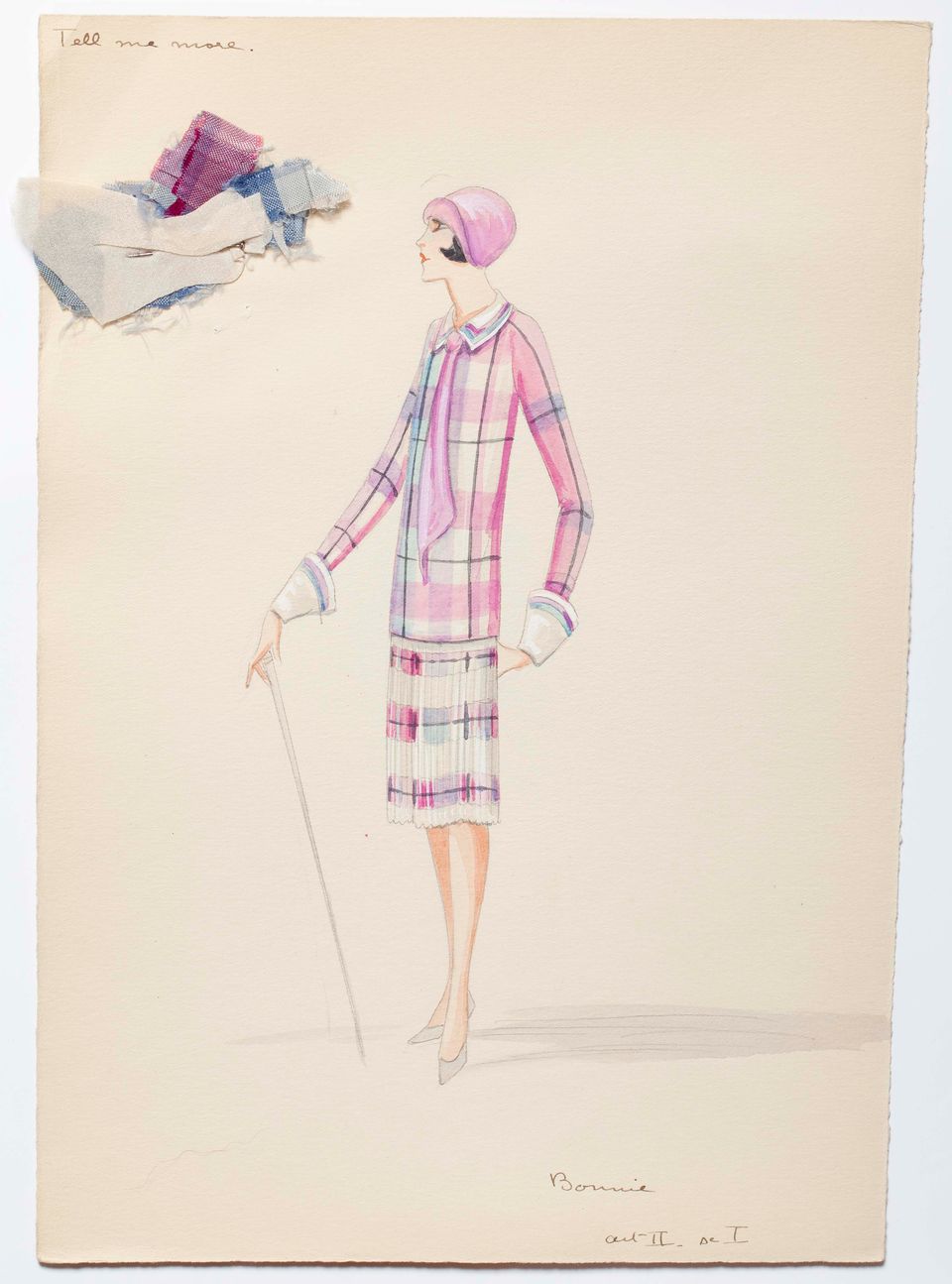 Charles LeMaire, Original Art Deco costume designs for George Gershwins Broadway musical 'Tell me More', 1920s - image 3