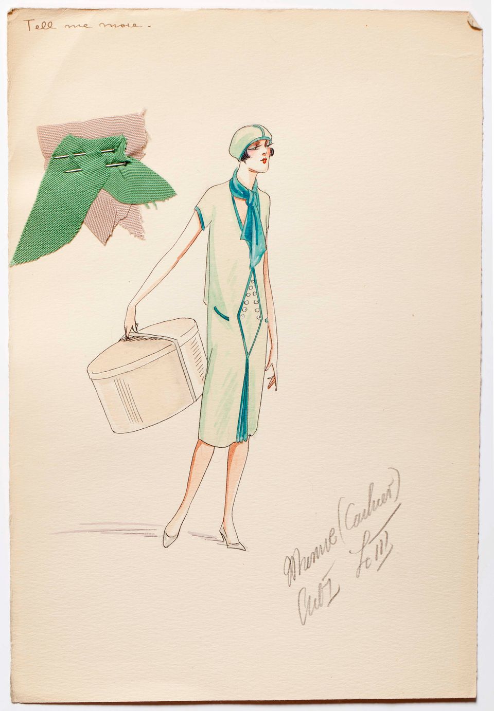 Charles LeMaire, Original Art Deco costume designs for George Gershwins Broadway musical 'Tell me More', 1920s - image 4