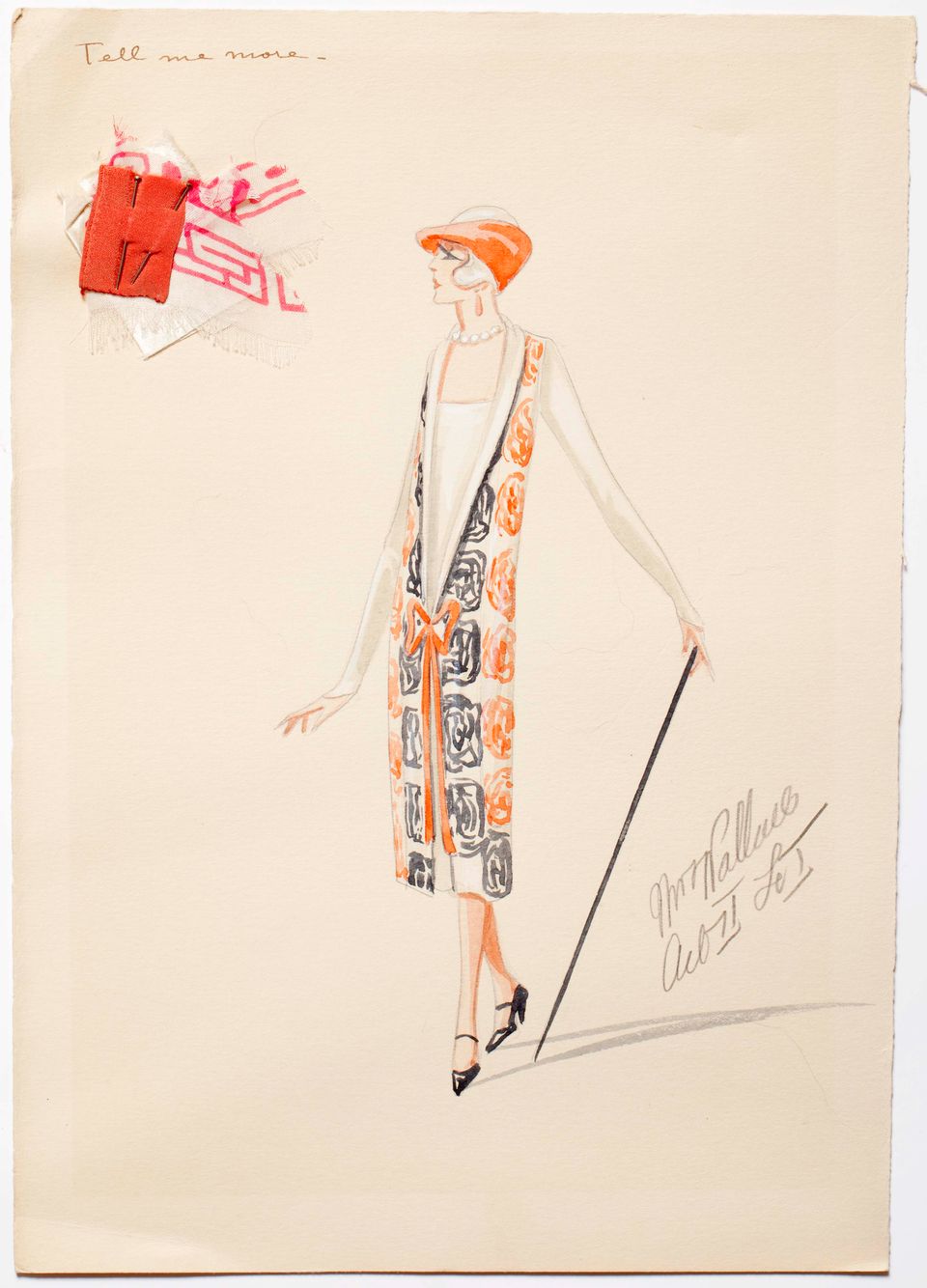 Charles LeMaire, Original Art Deco costume designs for George Gershwins Broadway musical 'Tell me More', 1920s - image 5