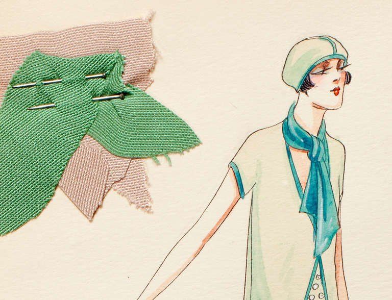 Charles LeMaire, Original Art Deco costume designs for George Gershwins Broadway musical 'Tell me More', 1920s - image 7