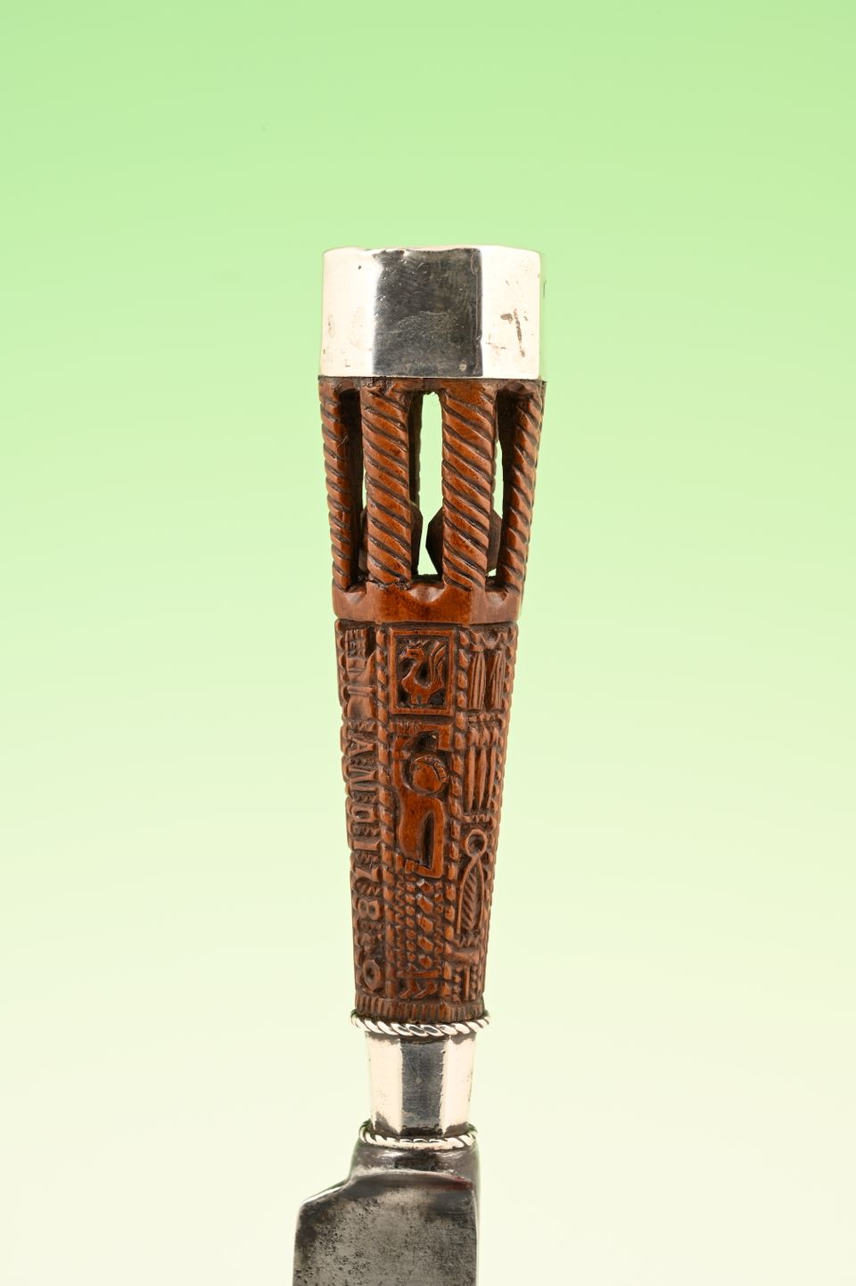 A Dutch beautifully carved palmwood knife. - image 2