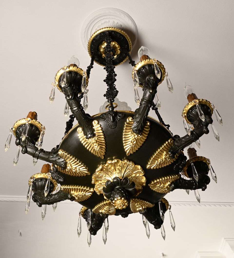 A bronze Empire style chandelier - image 3