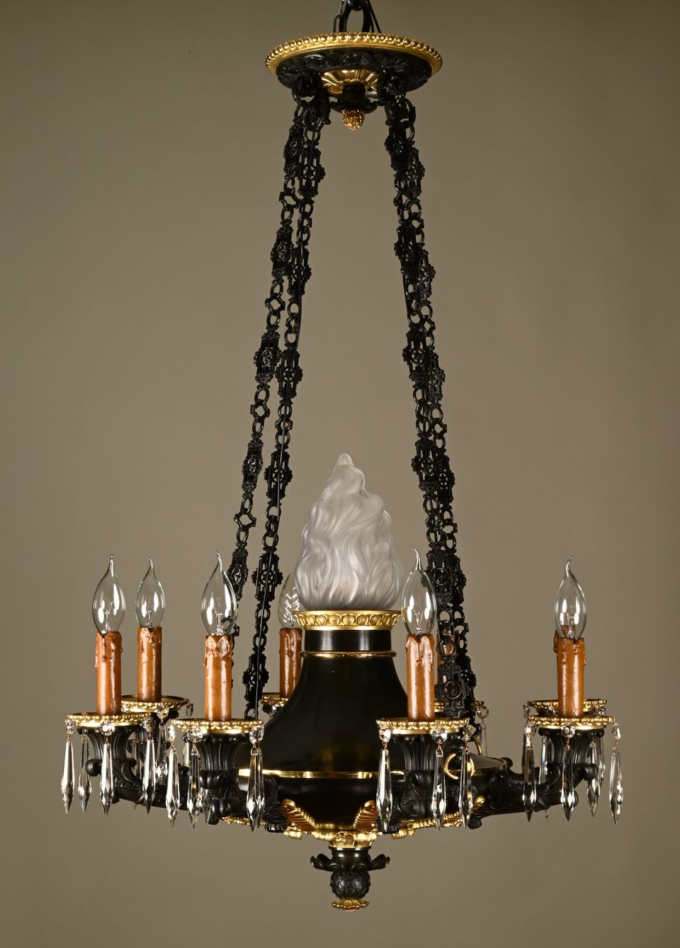 A bronze Empire style chandelier - image 2